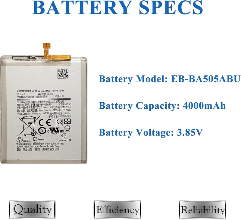 MAXSHARKS New Upgraded Battery for Galaxy A20/A30 A50, EB-BA505ABU Replacement Battery Compatible with Samsung Galaxy A20/A30/A50, with Repair Tools & Instruction - Image 4